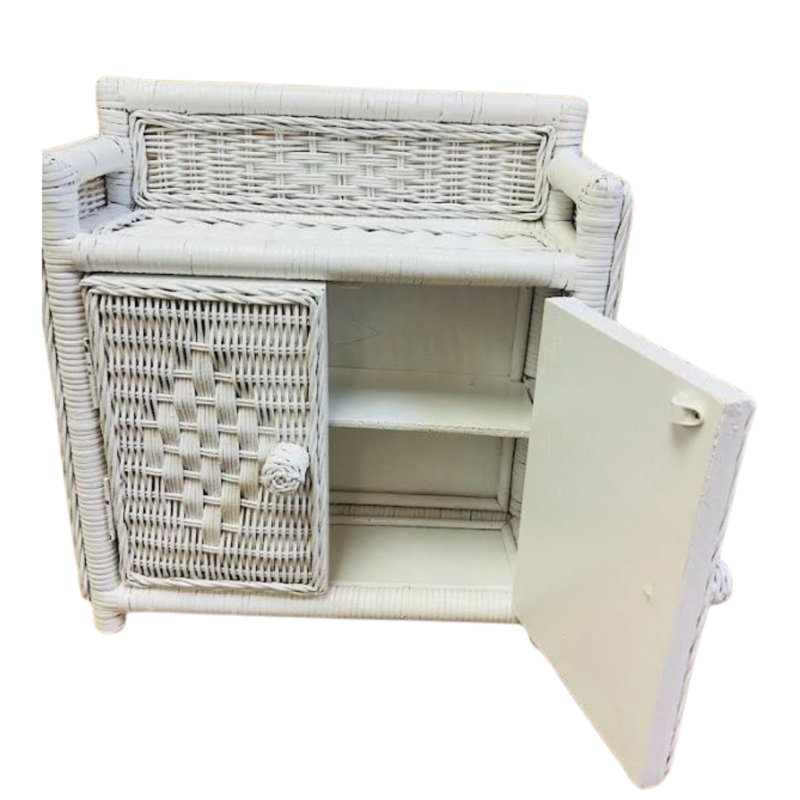 Armoire murale blanche en osier