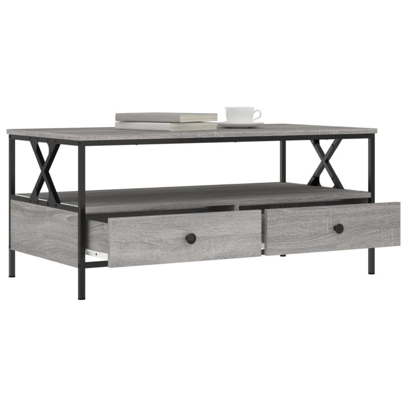 Dismukes 4 Legs Coffee Table, Gray Sonoma