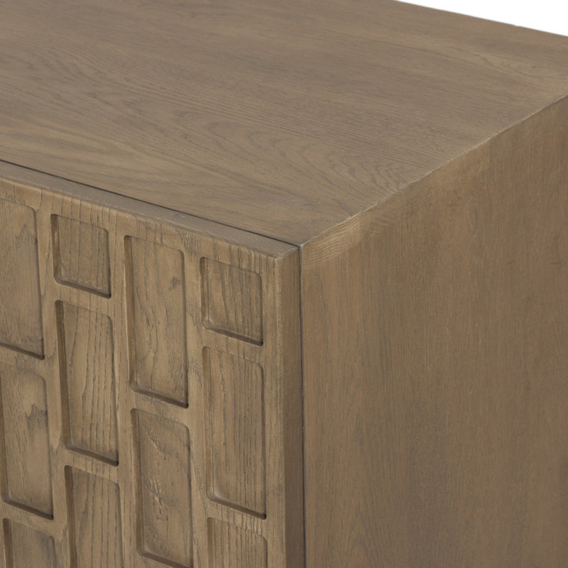 Asbury Media Console-Light Wash Oak, Light Wash Oak