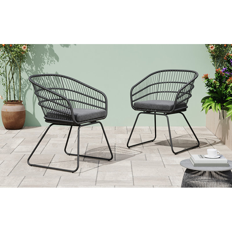 Ensemble de 2 chaises d'extérieur Farmhouse, Gris, Gris