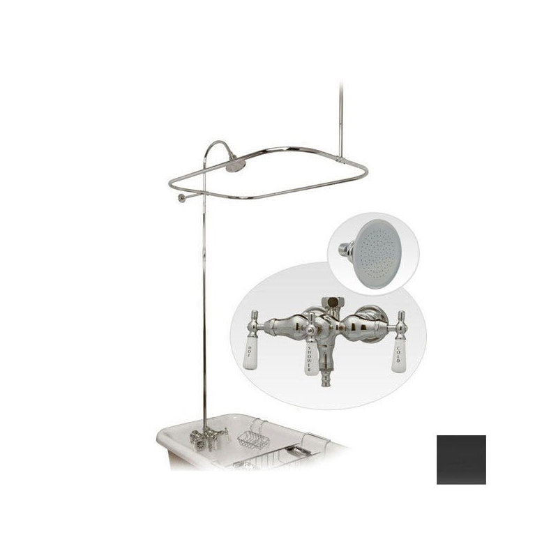 Complete Shower System with Rough in-Valve, Black Matte