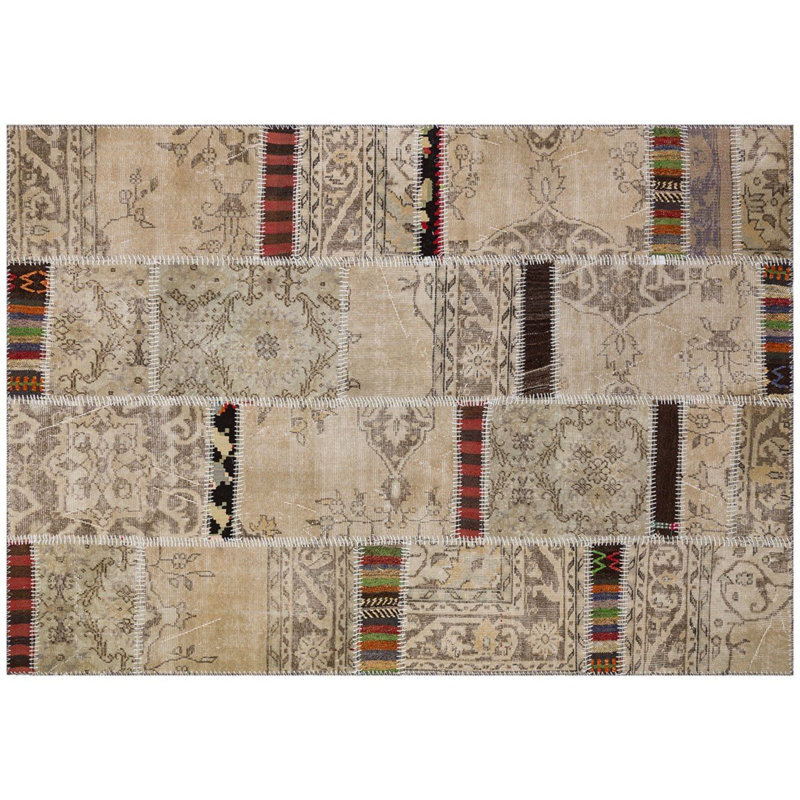 Modern Kabishayan Handmade Beige Area Rug