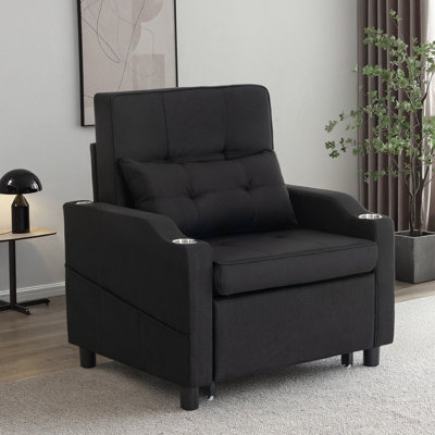 Compact 3-in-1 Convertible Sleeper Chair With Usb And Type-c Charging by Latitude Run