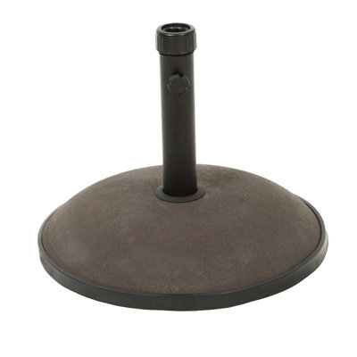 Robuste base de parasol en béton 33 lb, brun, pouvant accueillir des parapluies jusqu'à 5 pieds, 18,07 po x 18,07 po x 13,54 po, construction, support à assembler requis, convient à la construction