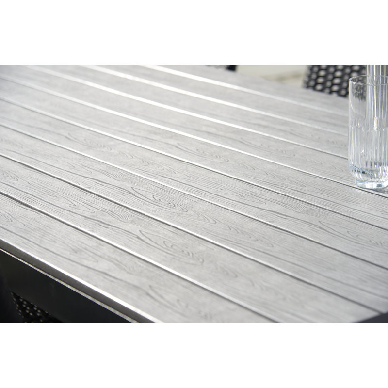 Morganti 6 - Person Patio Dining Set with Rectangular Table, Flint Grey, Grey