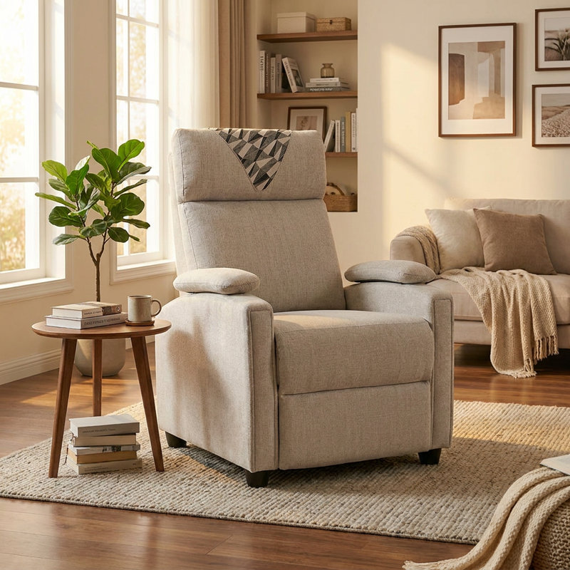 Fauteuil d'appoint rembourré gris clair Classic Classic