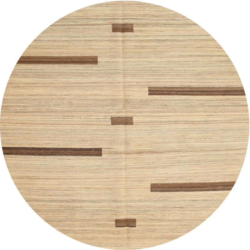 Tapis beige/brun, Rond 6 pi