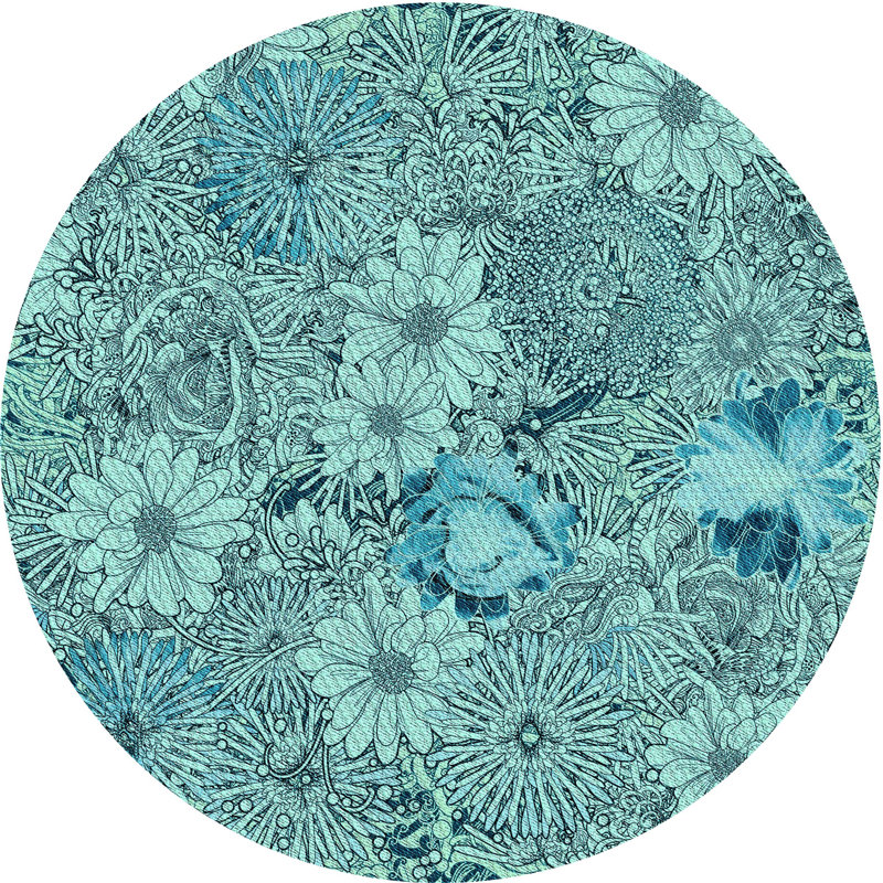Floral Indoor Rug, Square 3'