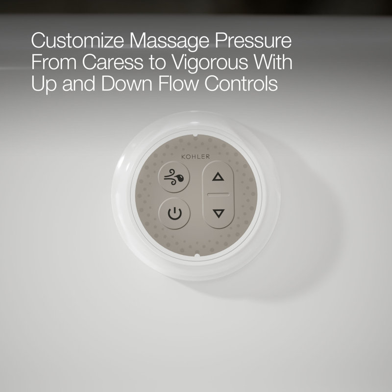 Sunward 66-In X 42-In Heated Bubblemassage Air Bath With Bask, Reversible Drain, White