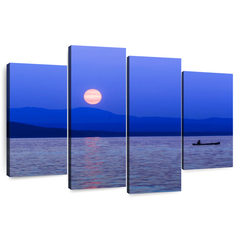 L'heure bleue du lac Champlain, H 54 po x l 84 po