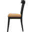 Chaise d'appoint 2 pièces, brun et noir, entièrement rembourré, revêtement beige élégant, décor de salle à manger moderne rembourré pour la détente, contemporain