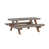 Light Gray Top/Antique Mahogany Base