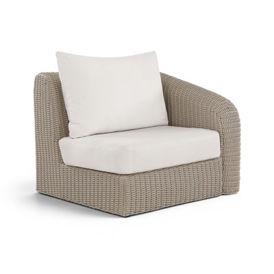 Fauteuil d'extérieur droit en oléfine Delmos
