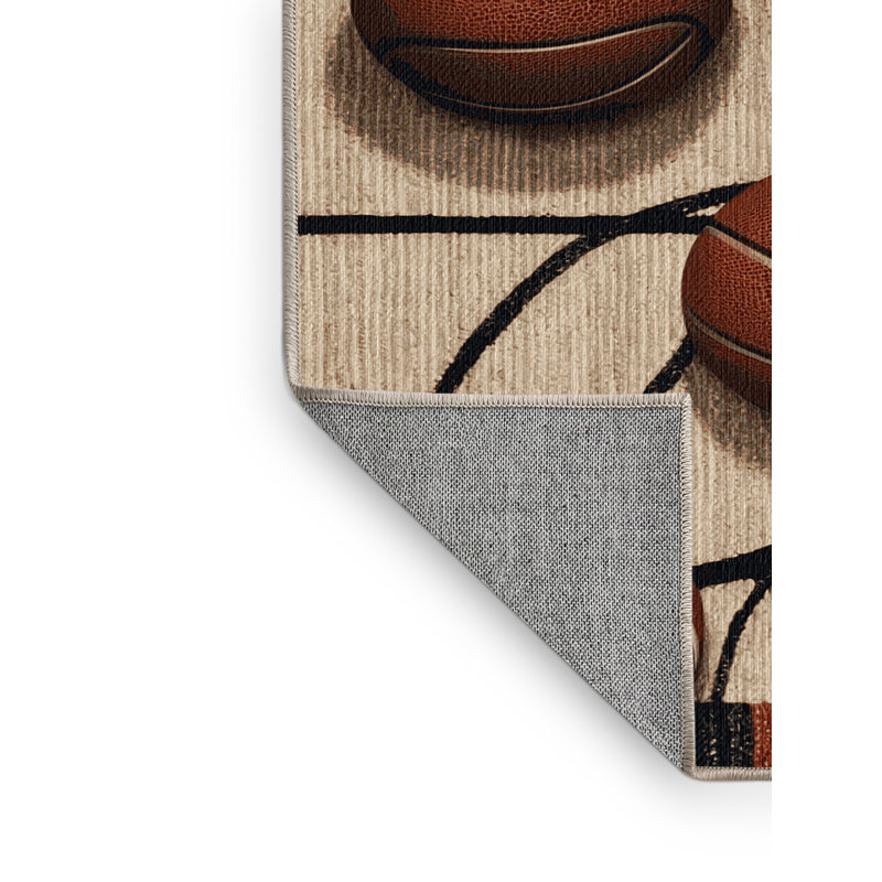  Washable Racquetball Sports Area Rug, Rectangulaire 3 pi x 5 pi