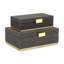 Coffret rectangulaire Strandiva Base en métal doré-105512256