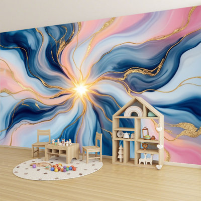 Papier peint adhésif auto-adhésif moderne pour la chambre à coucher Peel and Stick L 96 po x l 69 po