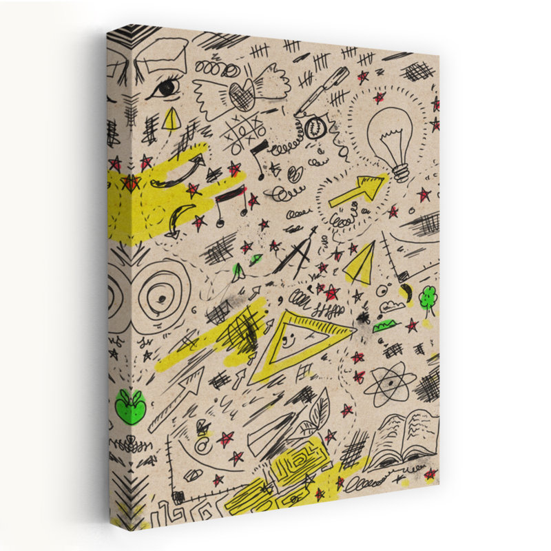 Impression créative «Doodles» ludique, H 48 po x l 32 po