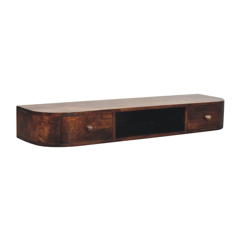 Wood Lunar 2-Drawer Floating Console
