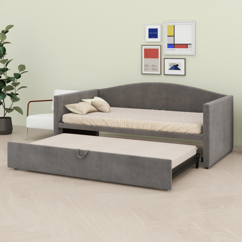 Lit de jour avec couchette extensible, Gris