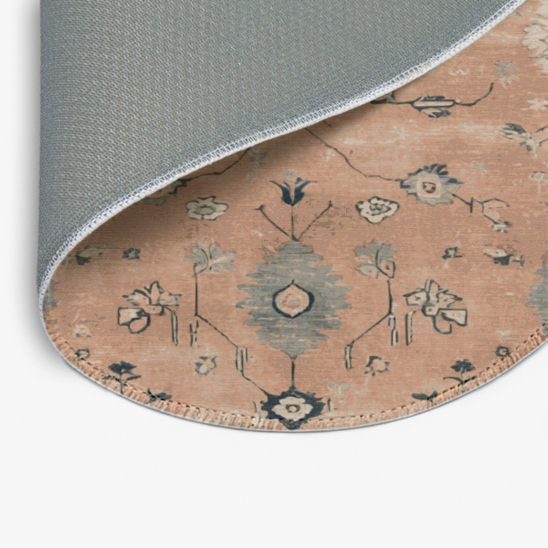Tapis intérieur et extérieur brun Overdyed, Rond 5 pi