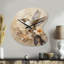 Horloge murale asymétrique en forme de colibri flottant avec colibri floral I - Hummingbird-106128049