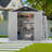 10 Ft. W x 8 Ft. D Galvanized Steel Frame Metal Storage Shed with Dual Lighting (Solar & Handheld) - Black-120836601-112387366