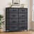 Grain de bois gris anthracite / noir est en rupture de stock