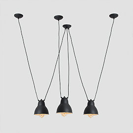 Culpeper 3 - Light Bell Pendant, Black