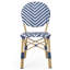 Chaises de bistro françaises d'extérieur, pe et aluminium, bleu marine, imprimé, rouille, sièges de décoration, rouille, jardin
