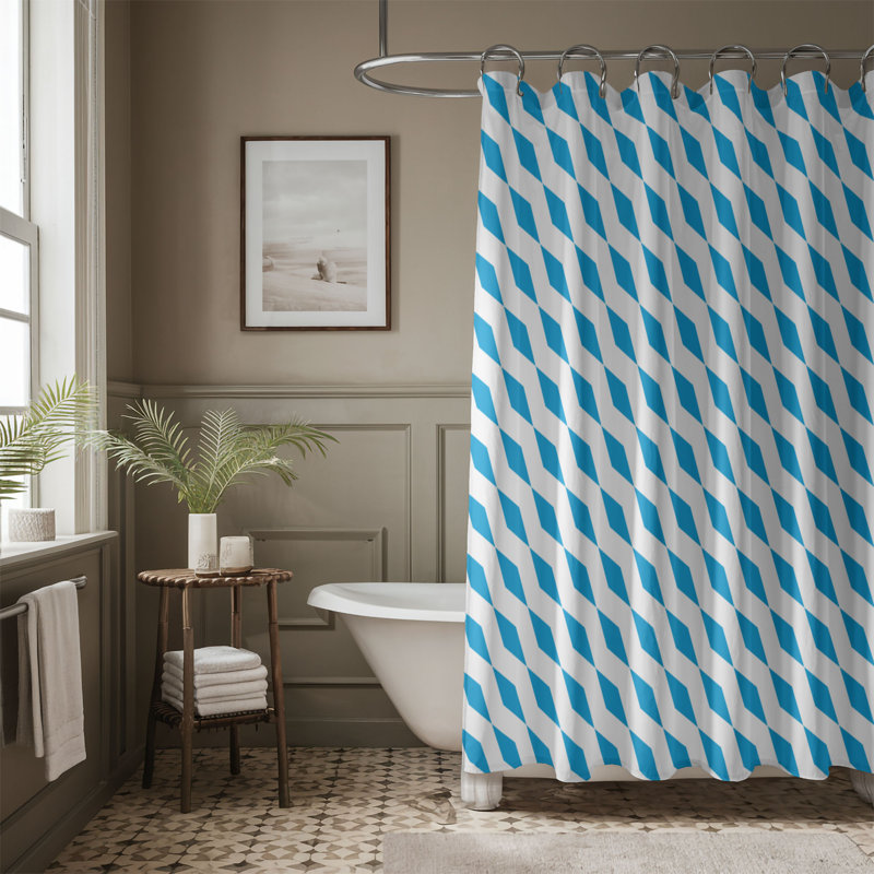 Rideau de douche White Stripes - Premium, H 74 po x l 35 po