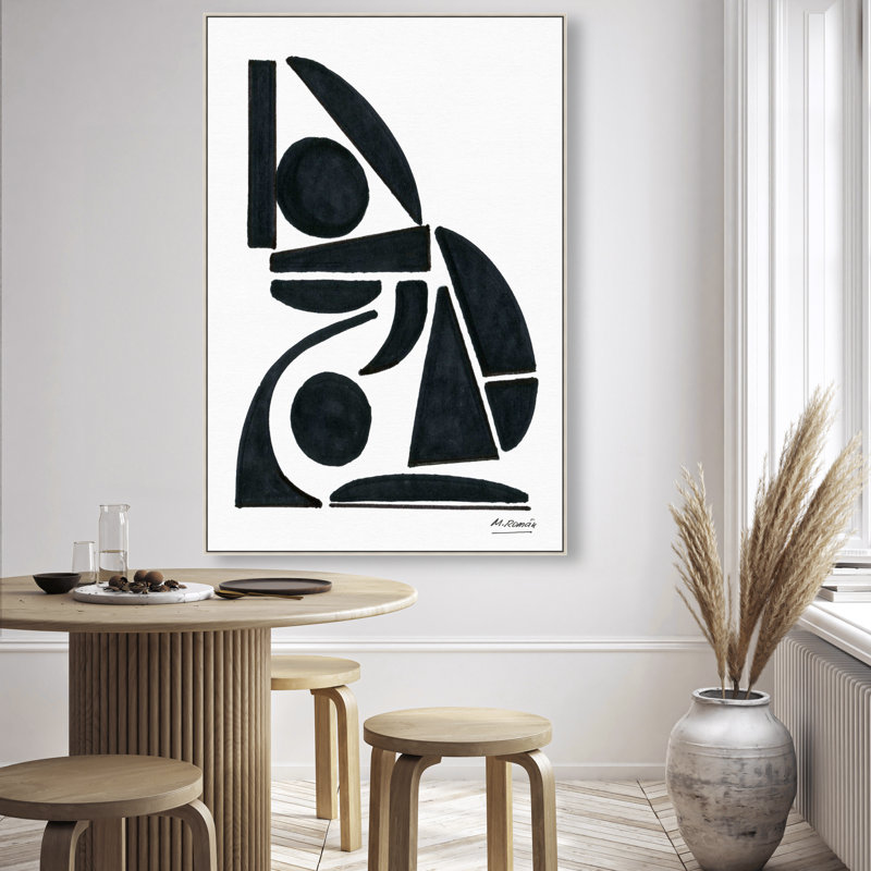 Manuel Roman - Abstracto Print by Oliver Gal, 37"H x 25"W, Silver Floater Frame