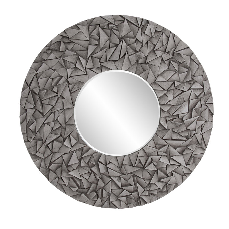 Miroir d’appoint biseauté moderne et contemporain Hartzler, 38 po x 38 po