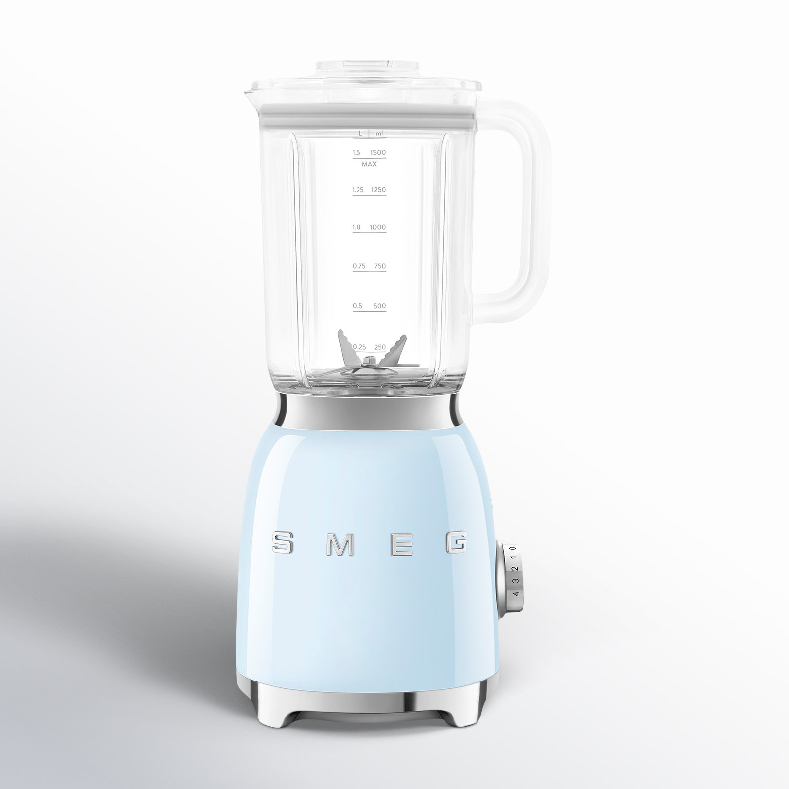 50's Retro Style Countertop Blender, Pastel Blue