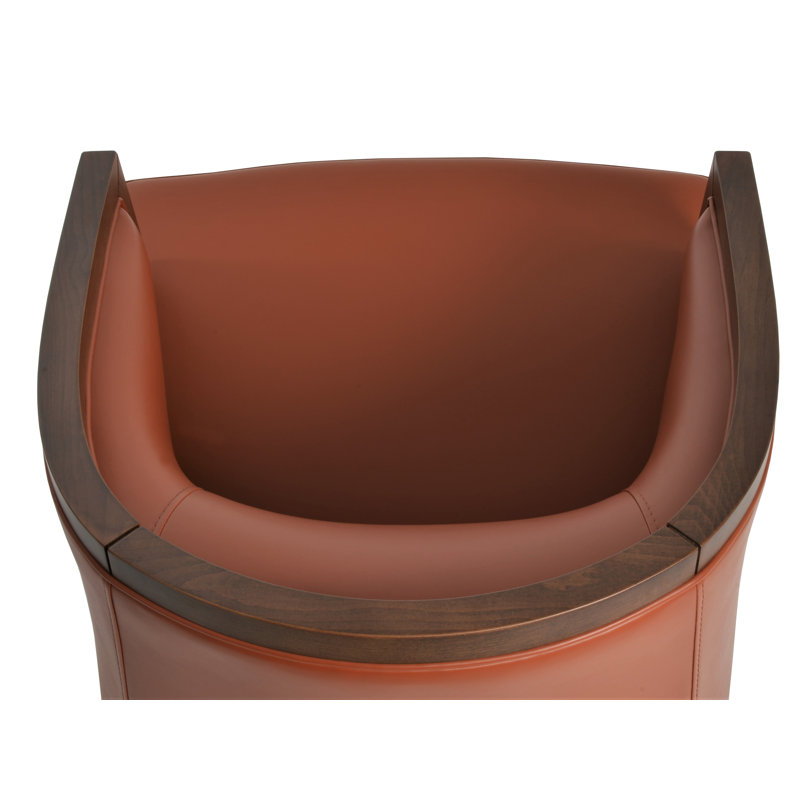 Fauteuil Mostar, Similicuir cannelle