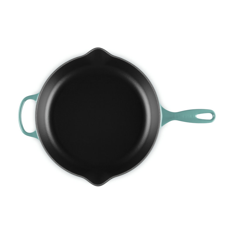 Le Creuset Signature Cast Iron Round Skillet, 11.75", Blue Riviera