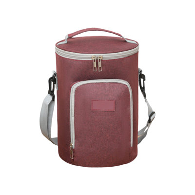 Backpack Round Portable  Bento Bag Student Lunch Box Bag Can Be Slung Diagonally Insulated Bag Picnic Ice Bag Insulated Bucket Storage Bag