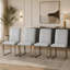 Ensemble de 4 chaises robustes avec coussins épais de 2,1 pouces, structure en fer, idéal pour la maison ou le bureau, couleurs classiques, valeur-133340726-133340727