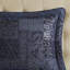 Édredon très grand bleu marine 4 pièces - Fermeté améliorée 2022, fermetures à glissière cachées, revers uni, satin antique nouvellement amélioré, chenille avec ouate de soutien