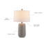 Lampe de table grise 26 po Sloane