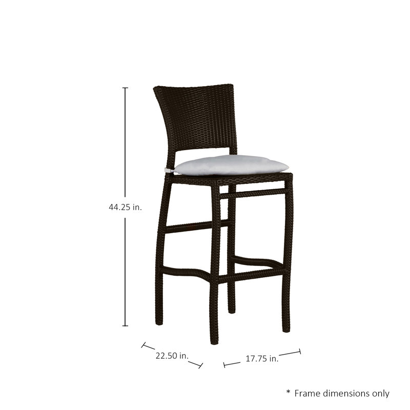Tabouret de bar 30 po Skye, Welt, InsideOut® Rollo ‑ lin argent, Noyer noir