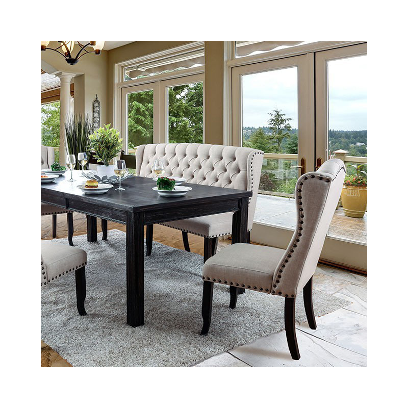 Artis Extendable Dining Table, 30.5" H x 72" L x 42" W, Antique Black