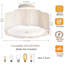 Plafonniers encastrés en rotin, luminaire de chambre de bébé 3 lumières Boho pour chambre à coucher, mini lustre en rotin, petit lustre blanc pour le couloir de la salle à manger-134306706