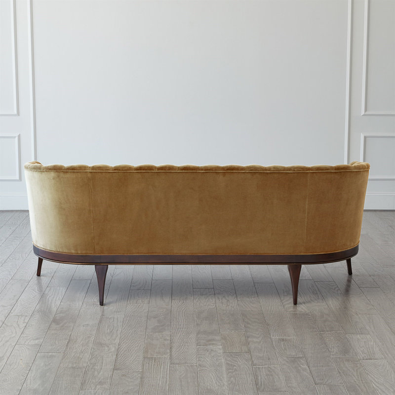 Channel Back Sofa-Toast Velvet