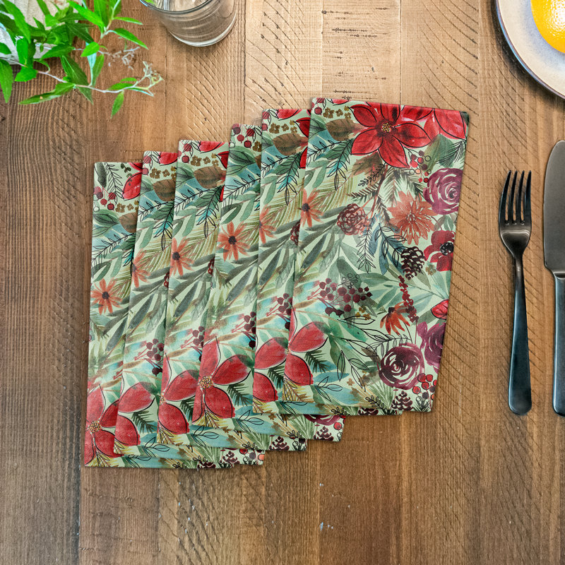 Serviette 10 "Dawane Holiday Blooms