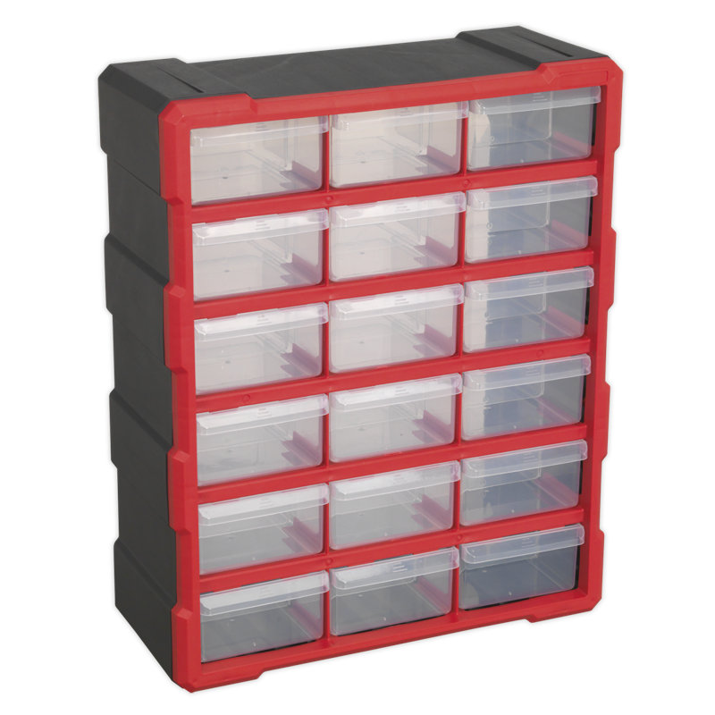 Quiana 38cm W Plastic Storage Rack, Red/Black