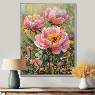 Décoration murale pivoines Chamberlin I - Fleurs de pivoines