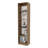 Natural Oak And White 5-Shelf Bookcase With Open Storage