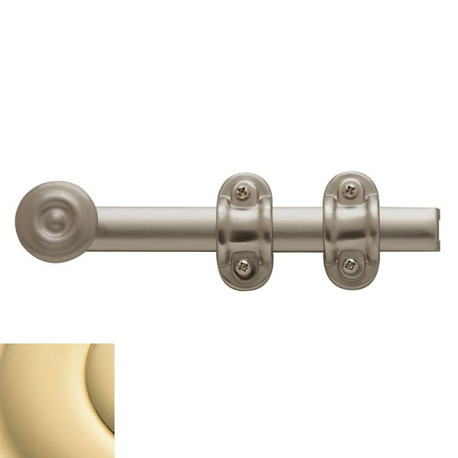 Ornamental Heavy Duty Surface Bolt, Unlacquered Brass