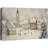 Vintage Winter Village Landscape Country Cottage Christmas Decor Framed Canvas Print Wall Art-121501166-121501167