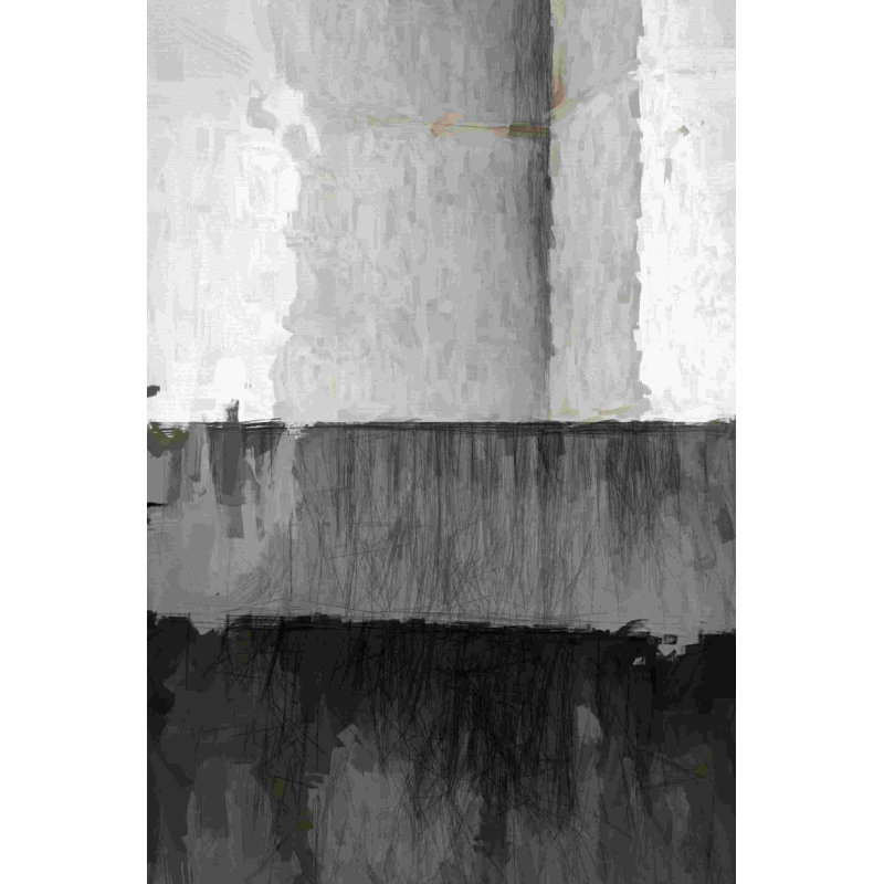 Abstrait bloc de couleur - peinture sur toile tendue, H 18 po x l 12 po